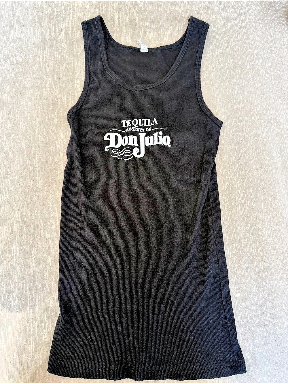 Don Julio tequila, black ribbed tank L